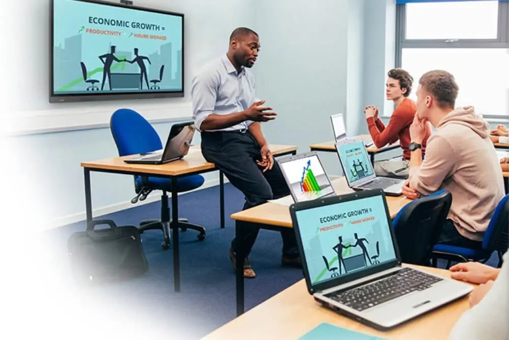 OneScreen interactive display in a classroom